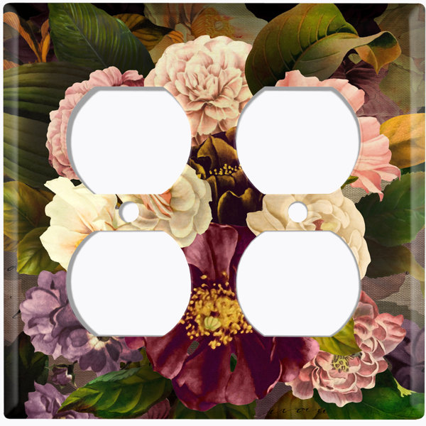 Lot De 2 - Stickers Floraux Vintage Pour Interrupteur - Décalcomanies